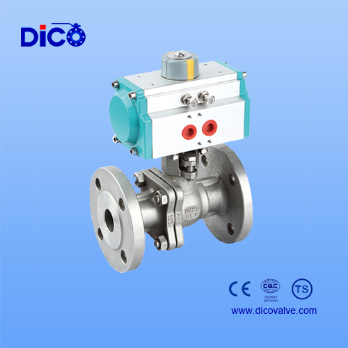 Ts Stainless Steel Pn16 2 Piece Flange Ball Valve