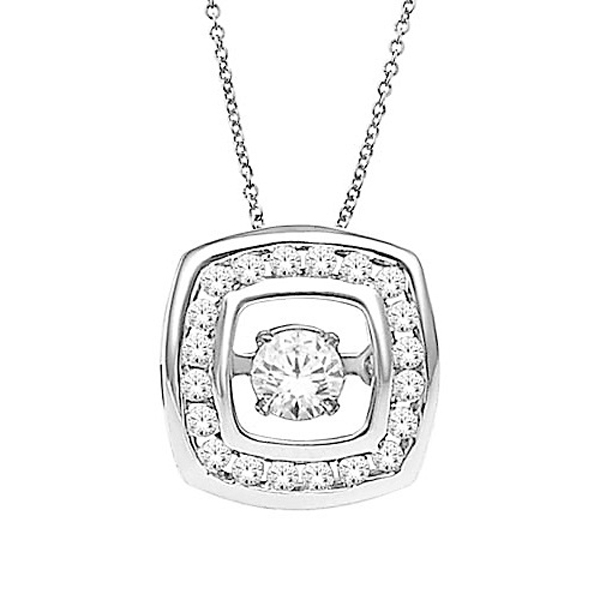 925 Sterling Silver Dancing Diamond Jewelry Silver Pendants