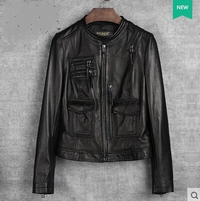 New Design Women's Genuine Leather Jacket