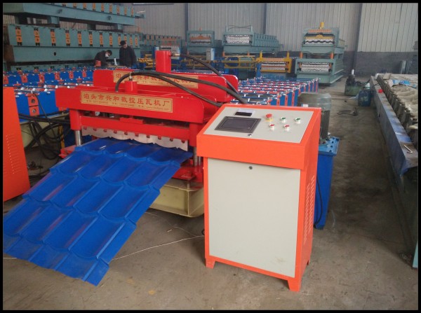 Glazed Tile Roofing Sheet Roll Forming Machine for Metal Corrugated Roof Panel