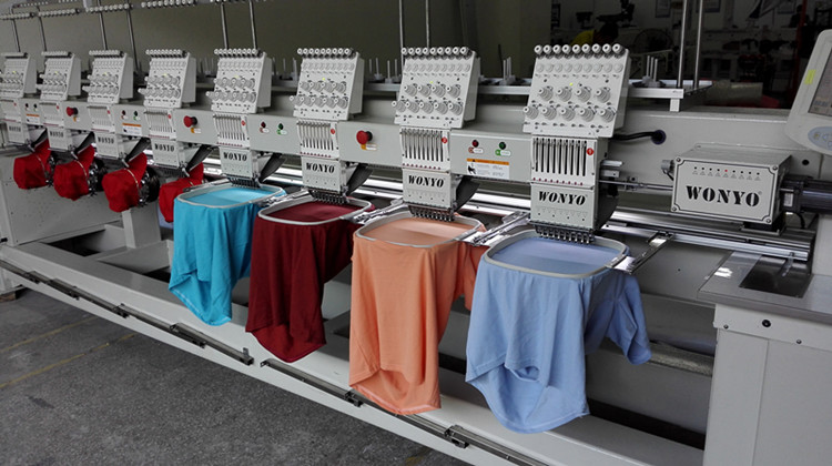 8 Head Head Number Cap Embroidery Machine T-Shirt / Flat Embroidery Machine