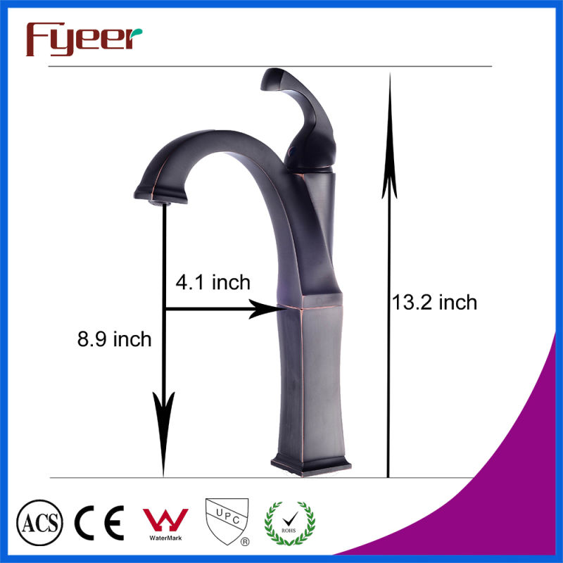 Fyeer Oil Rubber Bronze High Body Cheap Bathroom Copper Faucet