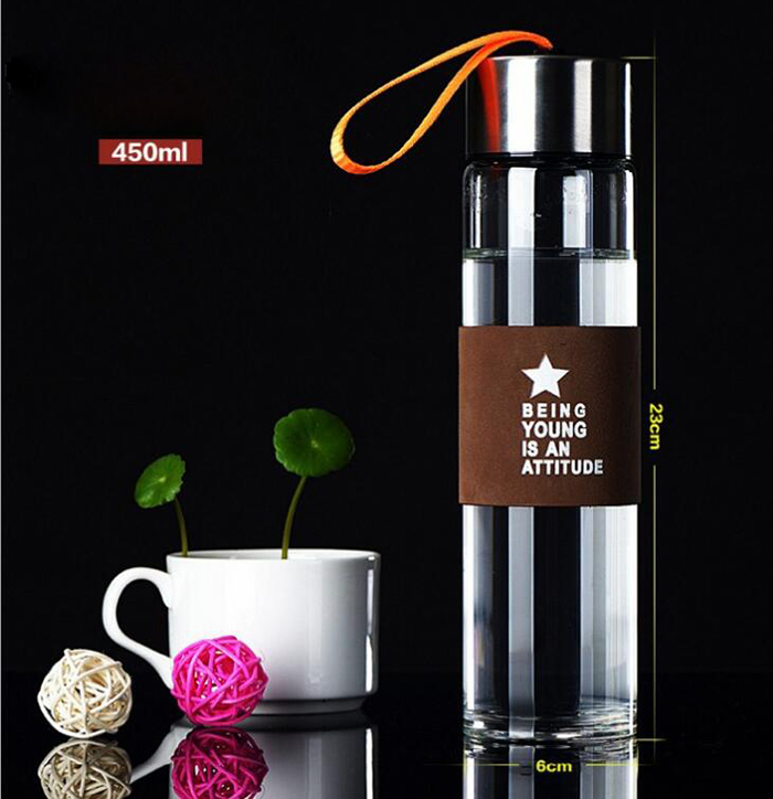 Man Blow Portable Customized Glass Bottle for Promotion Gifts