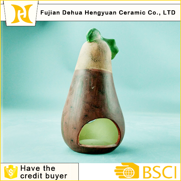 Ceramic Eggplant Candle Holder Arts for Halloween Decoration