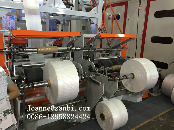 Double Head ABA Three Layers Co-Extrusion Film Blowing Machine