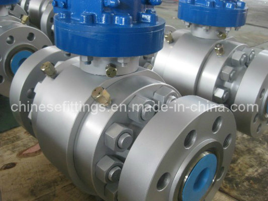 API Three Pieces Carbon Steel Flanged Trunnion Mounted Ball Valve