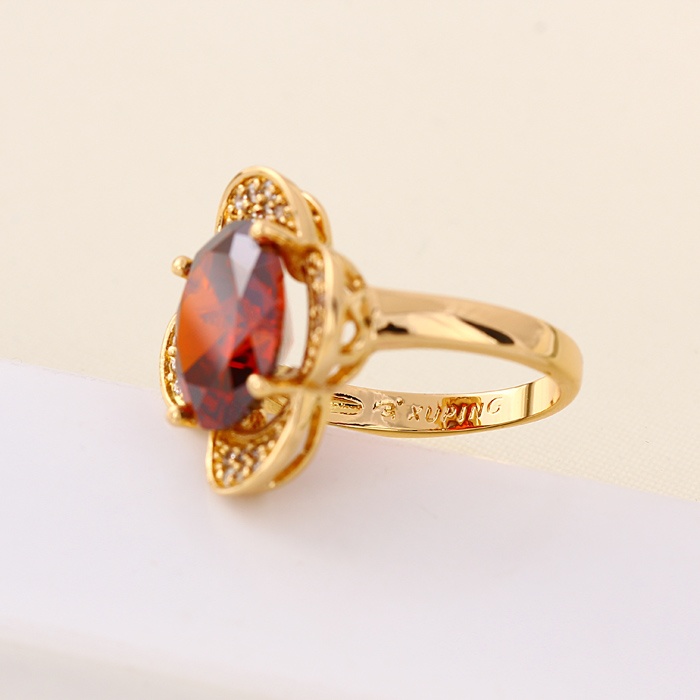 Xuping Fashion Flower Ring with 18k Gold Plated