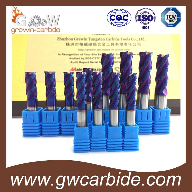 HRC65 4flutes Carbide End Mill for Cutting Steel