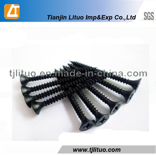 Bugle Head Fine Thread Black Phosphated Drywall Screw S