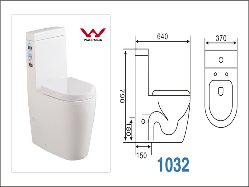 Australian Standard One Piece Toilet with Watermark Approved (CVT1032)