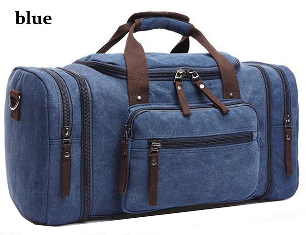 8642 Holdall Overnight Weekend Bag Travel Duffel Bag Canvas Leather