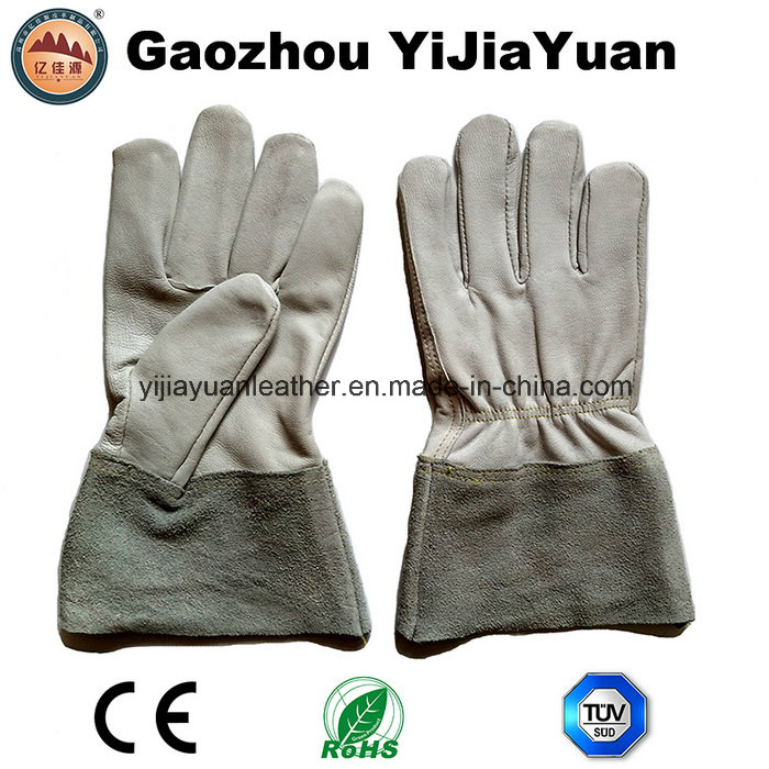 Kevlar Stitching Goat Leather TIG Working Gloves with Cow Split Leather