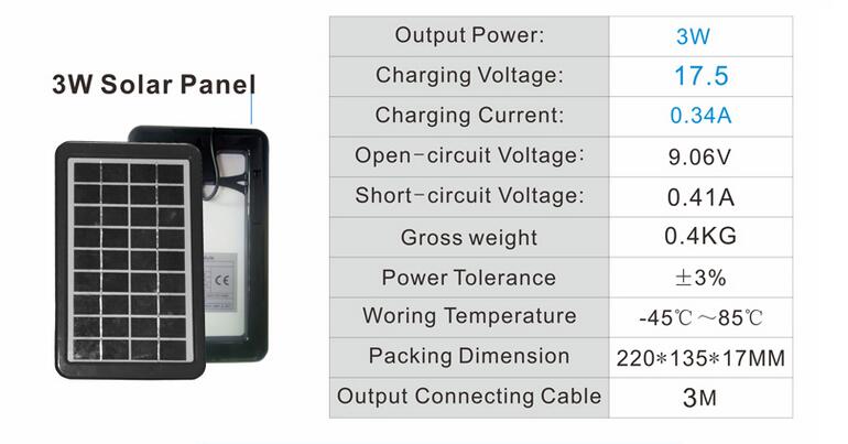 3W/9V Solar Lights, Solar Lighting Kit, Slar Home Lighting System