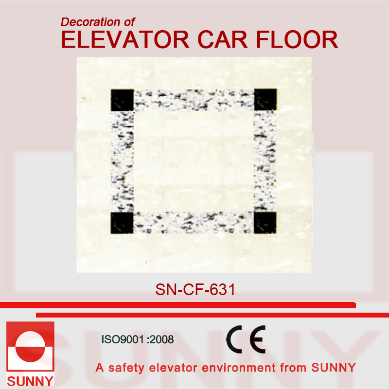 Splicing Design PVC Floor for Elevator Cabin Decoration (SN-CF-630)