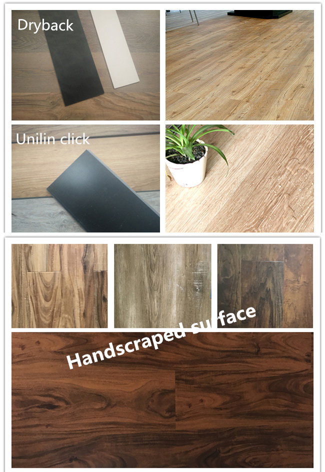 Handscraped Surface Good Quality Vinyl Plank Floor Lvt Flooring