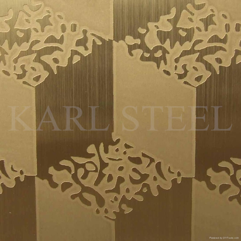 410 Stainless Steel Ket001 Etched Sheet for Decoration Materials