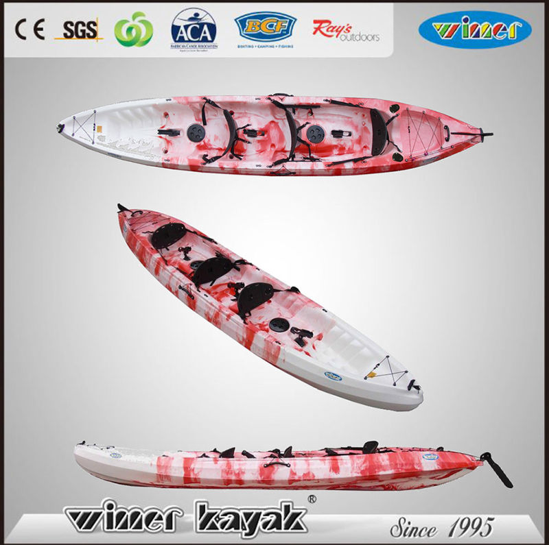 3 Paddlers (Max) and No Inflatable PE Material Hull Kayak