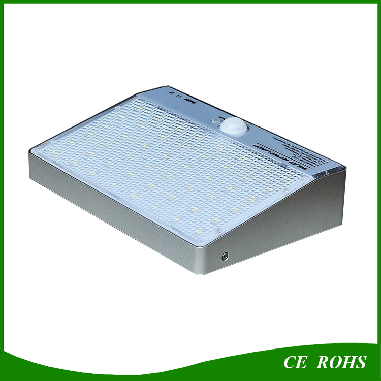 Super Bright 4000mAh Battery Long Last Aluminum Solar Sensor Garden Lamp 48LEDs Outdoor Light