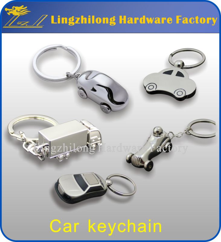 Factory Price Silver 3D Samll Car Shaped Keychain