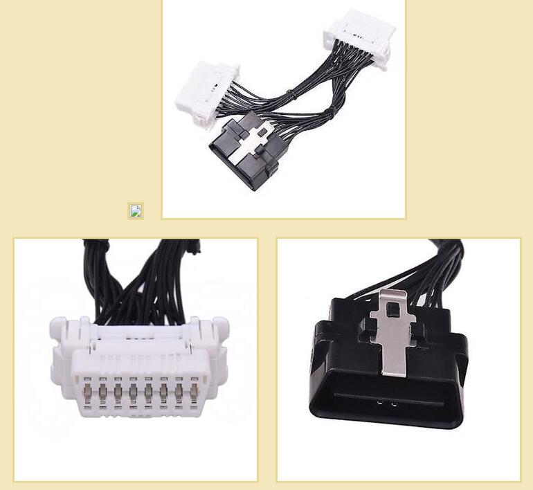 1 to 2 J1962 Y OBD2 II Cable Female 16 Pin Splitter Extension Auto Car Connector