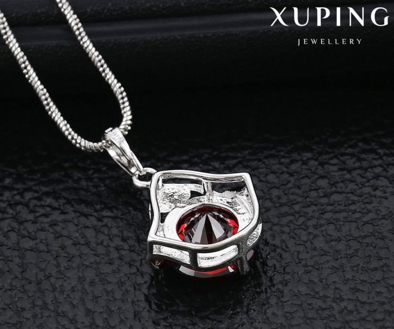 32702 Fashion Elegant Crystal Jewelry Chain Pendant in Rhodium Color