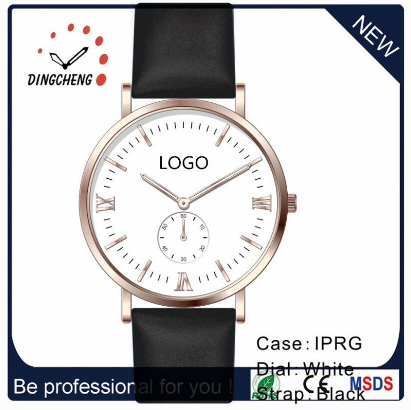 Best Quality Stainless Steel Wristwatch Leather Watch Quartz Watch for Men's Watch (DC-8941)