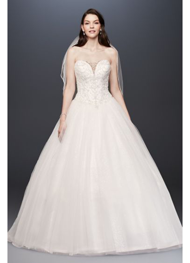 Strapless Sweetheart Neckline Open Back Wedding Dress