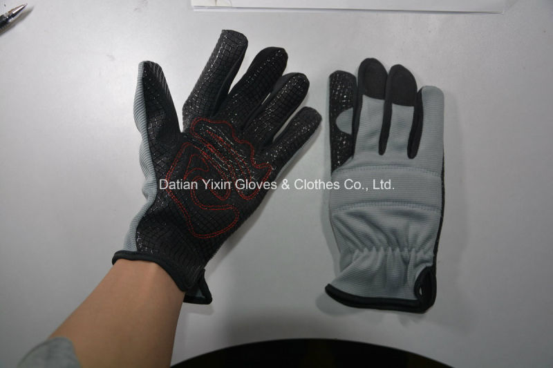 Mechanic Gloves-Silicon Gel Palm Glove-Work Glove-Hand Glove-Labor Glove-Safety Glove-Industrial Glove