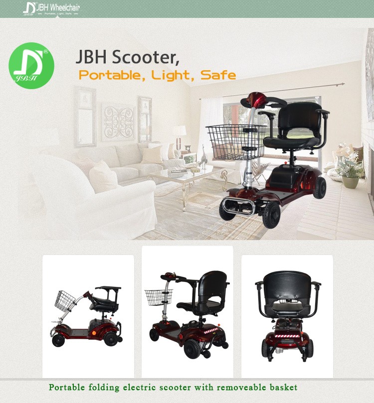 270W Disabled Folding Four Wheels Electric Scooter Price