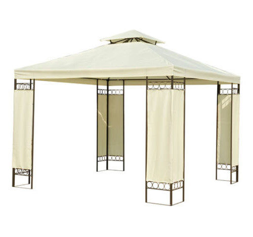 3X3m Beige Gazebo with Steel Frame