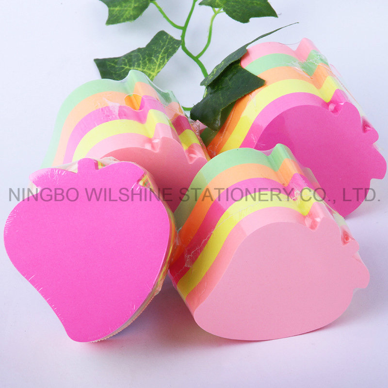 Custom Strawberry Fruit Shaped Sticky Note Cube for Office or School Use (SN007)