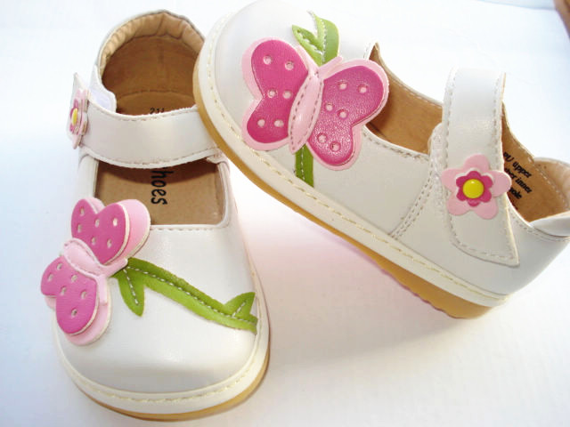 Big Butterfly Girl's Squeaky Shoes Different Colors