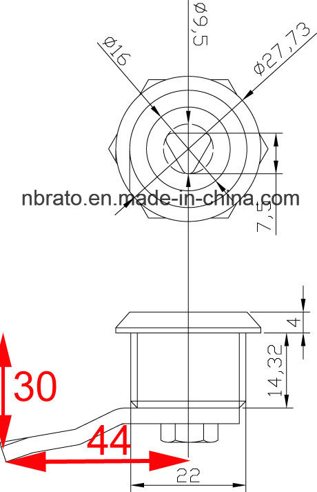 Triangle Key Cam Lock