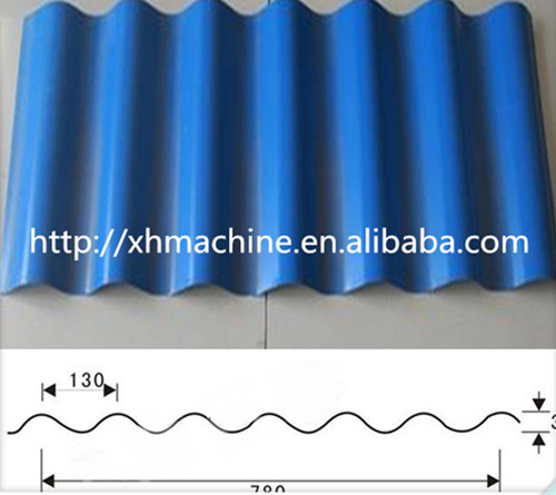 Water Wave Profile Roof Panel Roll Forming Machine (XH780)