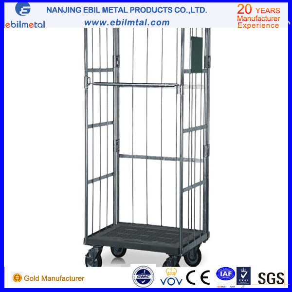 Popular Metal Roll Container / Foldable Metal Table Trolley