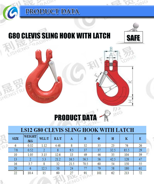 European Type G80 Clevis Slip Hook