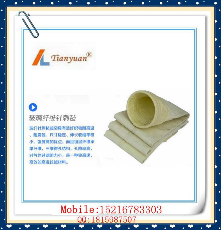 Fiberglass Filter Bag High Temperture Resistance Dust Collector Filter Bag