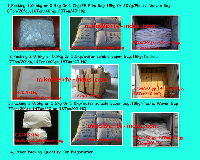 Concrete Reinforcement Monofilament PP Polypropylene Fibre Fiber 6mm 12mm