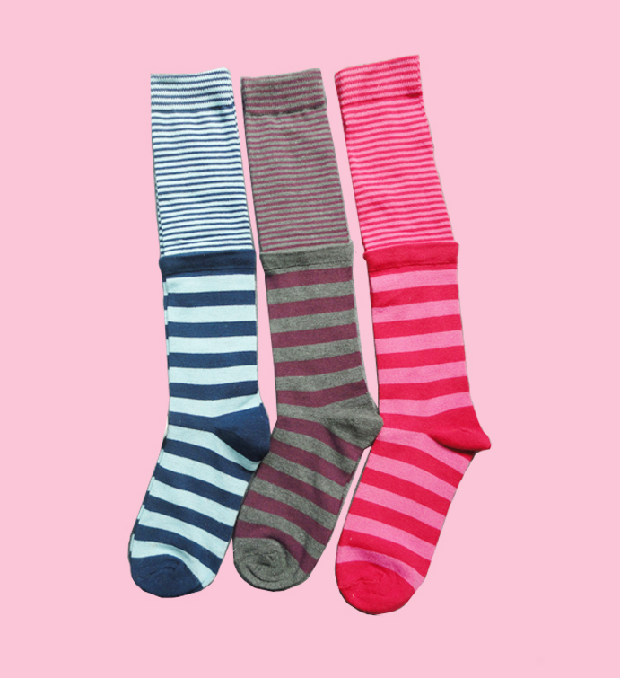 Fashion Striped Knee High Socks