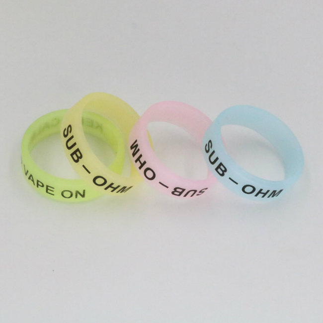 High Quality Cool Luminous Bright Colorful Silicone Vape Band