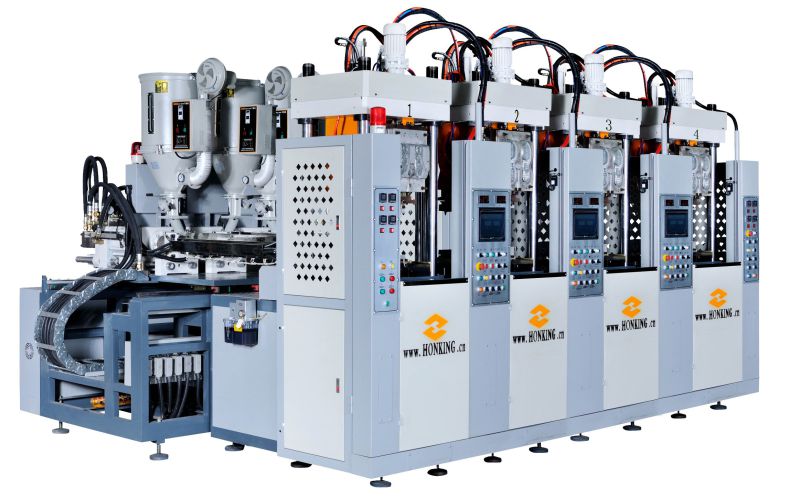 Four Station One Scrw TPU, Tr, PVC Soles Machine