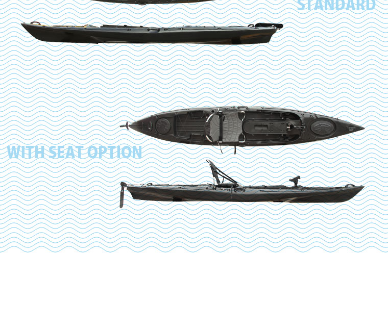 Rotomolded Boat Single Seat Kayak with Comfortable Seat (including trolley) , Motor Available