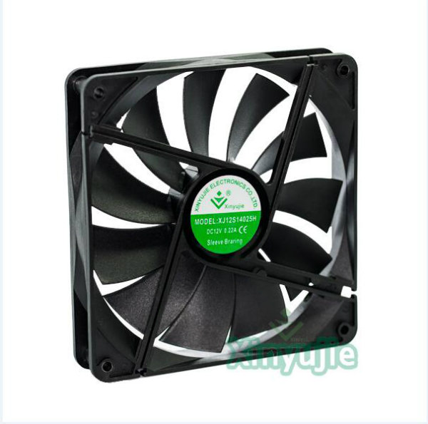 High Cfm DC Brushless 12V 140mm Case Fan 140X140X25mm Cooling Fans