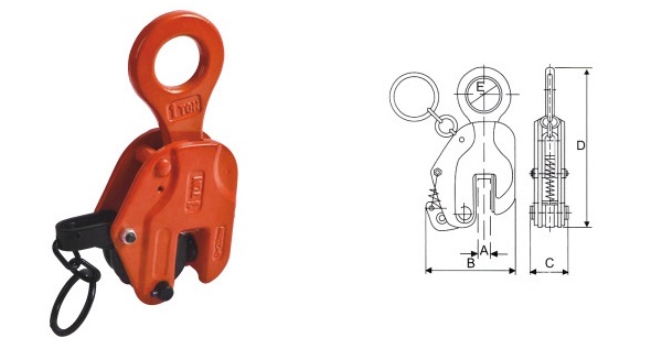 1ton to 5 Ton Universal Vertical Lifting Clamp (VLC-A)