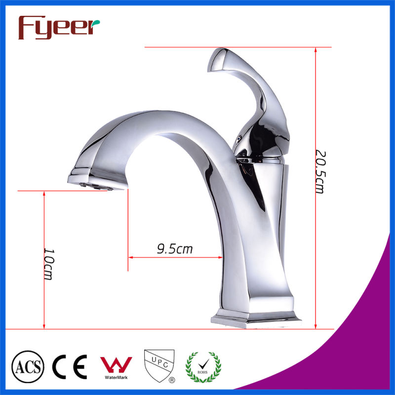 Fyeer Vintage Style Brass Faucet Wash Basin Mixer Tap