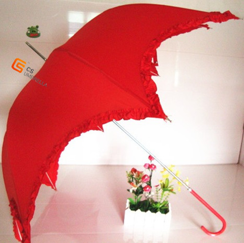 Red Lace Wedding Umbrella (YS-1011A)