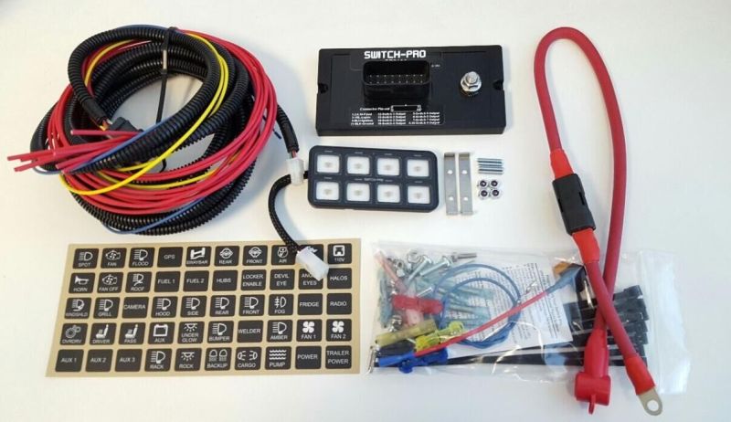 Button-Pros 8 Button Flush 8100 Bluetooth Panel Power System for Jeep Rzr UTV