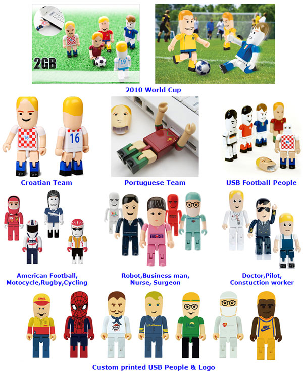 World Cup Football Player USB Flash Drive Pen Drive (ET007)