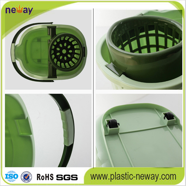 New Fashion Squeeze Plastic Mop Wringer Bucket with Wheels