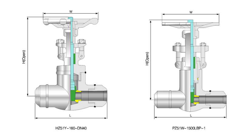 ANSI Stainless Steel Butt Weld Forged Steel Gate Valve